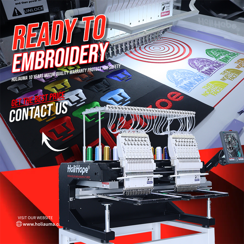 Foshan Honglie Electronic Machinery Co., Ltd. Tajima/swf/brother/happy Type 15 Needles Computerized Embroidery Machine 2 Head Automatic 3D Logo Flat Hat Embroidery Machine