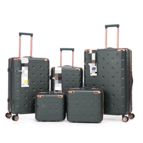 Luggage Factory's new 5-piece suitcase Expandable ABS PC hardshell SuitcaseTSA locks carry-on luggage sets with corners Maletas