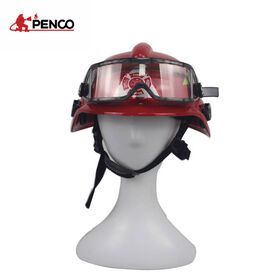 Fire Fighting Unisex Safety Helmet with Goggles Firefighter Adjustable Helmet