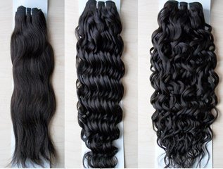 Trans-Green Human hair extensions