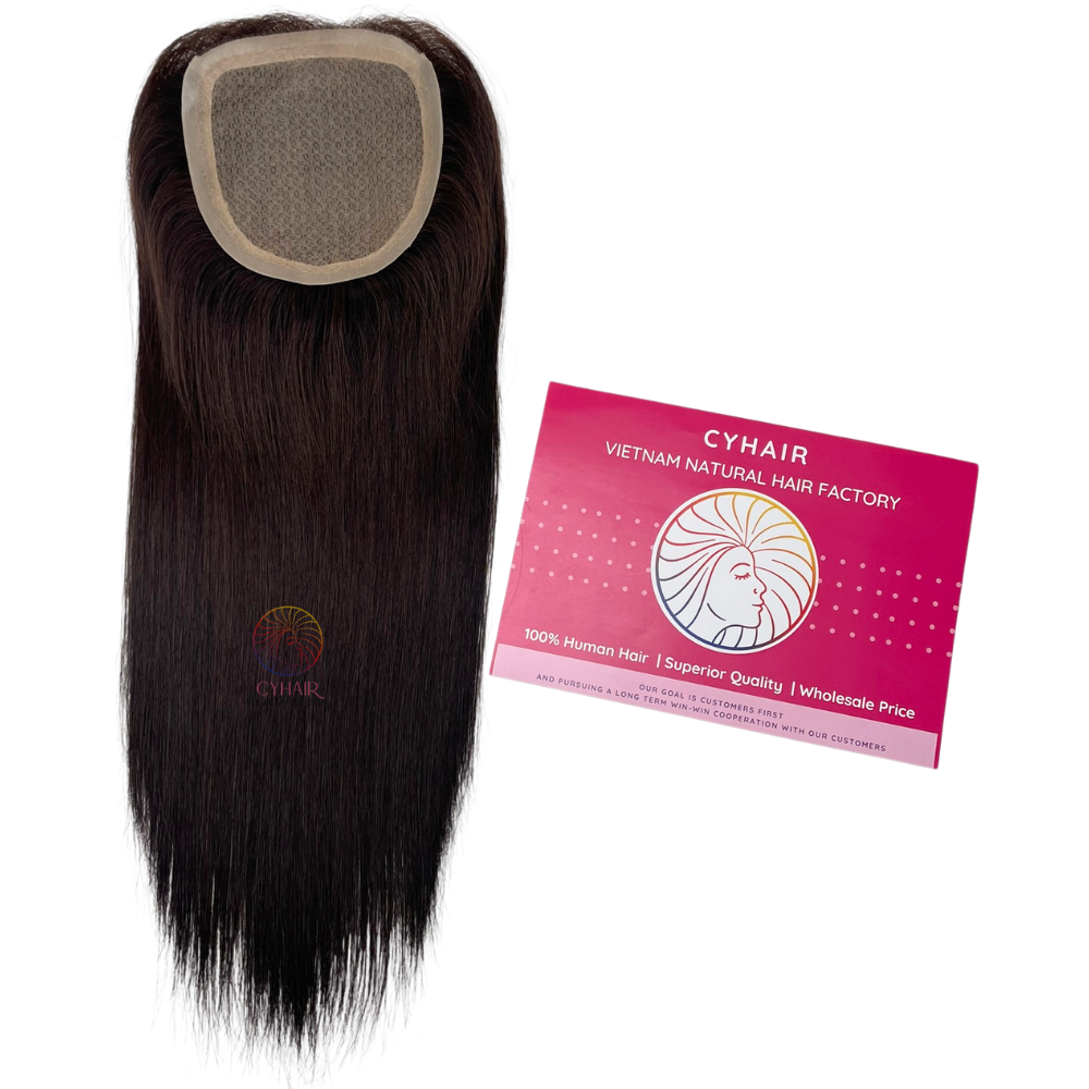 Cyhair Vietnamese Hair Factory Fast Delivery Silk Base Hair Toppers For Women Silk Straight Virgin Vietnamese Human Hair Topper