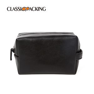 New Trend Advanced Simple Storage Black Waterproof PVC Packing Bag Large Capacity Portable Travel Zipper Fashionable Makeup Bag