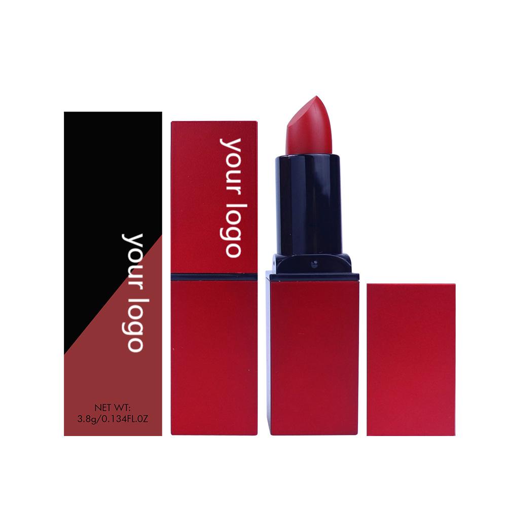 private label 9 colors velvet lipstick moisturizing lipstick matte black round tube lipstick small batch custom logo wholesale
