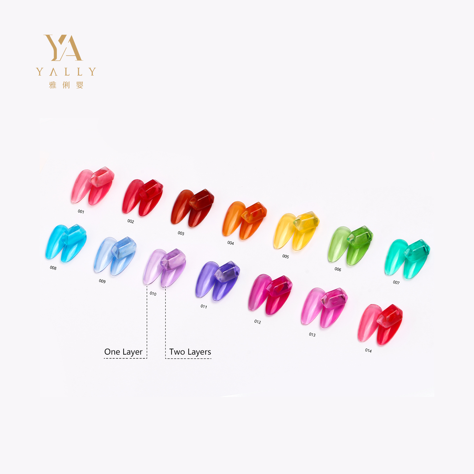 Guangzhou Yalybaby Technology Company Ltd. Soak off crystal glass colors UV gel polish private label for salon nail art design
