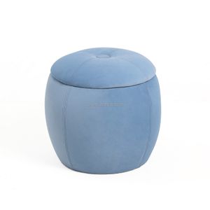 Hot Sell European style Living Room Simple Pouf Foot Rest Modern Velvet Fabric Round Storage Ottoman Stool