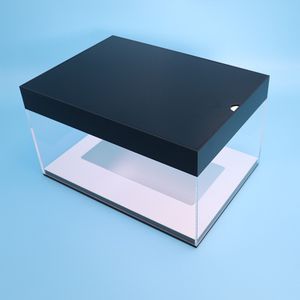 Acrylic Transparent Clear Rectangular With Led Light 1:18 Model Car Shoes Storage Box Collection Technic Display Box