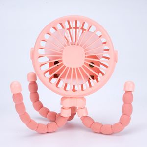 Wholesale rechargeable Led Flexible Tripod Octopus Clip Fan Handheld Rechargeable Mini Baby Stroller Portable Fan With Led Light