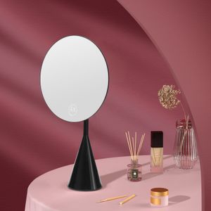 Factory Direct Round Metal Cosmetic Counter Mirror OEM ODM Custom Standing Metal Framed Magnify Black