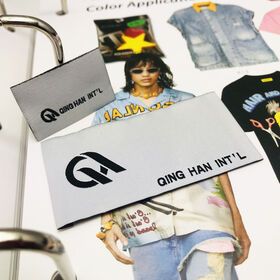 Clothes Tags Custom Clothing Label Manufacturer Neck Label Woven Garment Labels Cloth Brand Shoes Sustainable Customized Shape