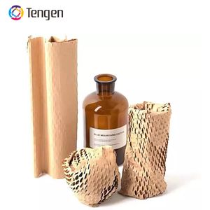 2024 Hot Sales Multi-size Brown Kraft Perforated Packaging Wrapping Paper Honeycomb Cushioning Wrap Paper