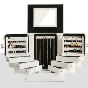 Custom Desktop Organizer Product Manufacturer & Exporter White Color Wooden Jewelry Box Wooden Box for Jewelry Organizer Gift Box