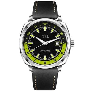 42mm new Japanese NH35A movement with luminous 5BAR waterproof back transparent fashion casual mechanical Custom Watches for Men