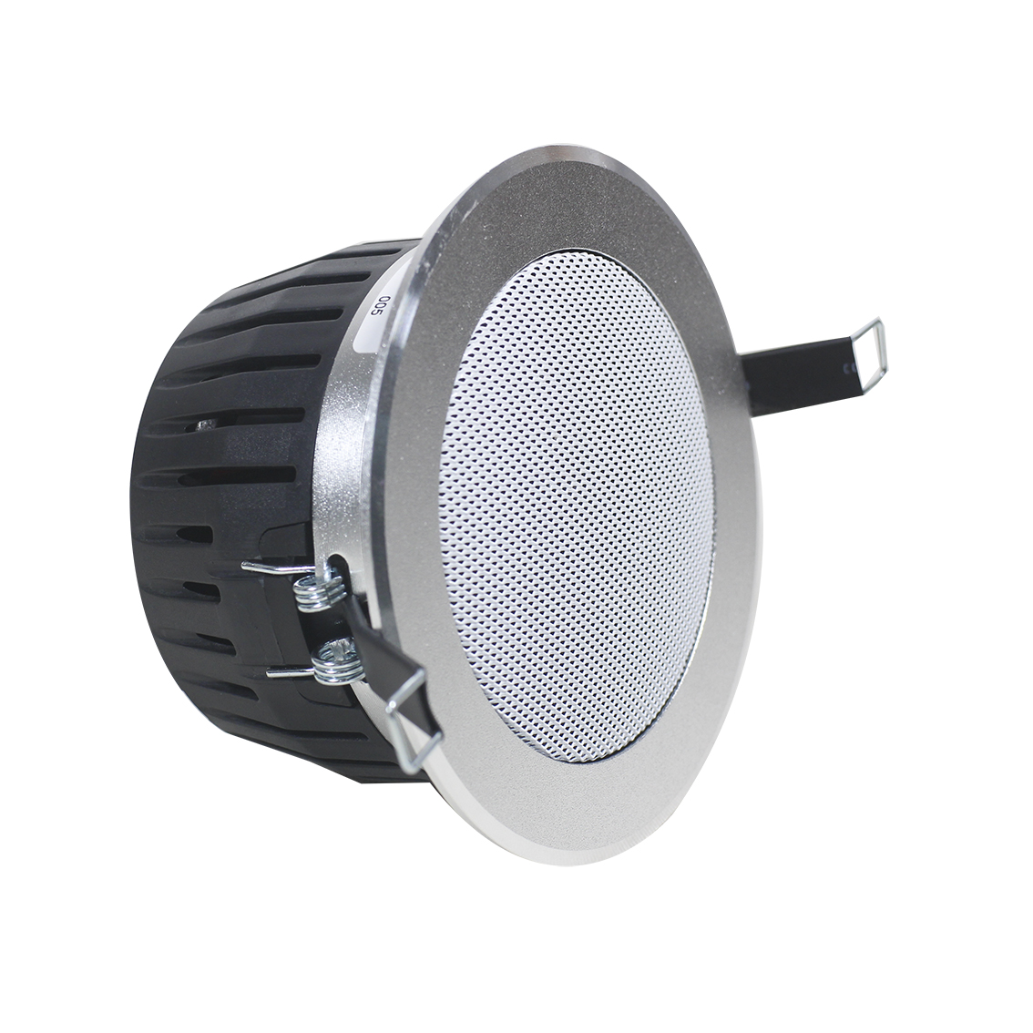 3-inch 15W Silver Color Ceiling Speaker Featuring Light Style for Home Audio System, PA System, BGM, Commercial and Restaurant