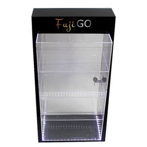 Four shelves Acrylic Lockable Display Stand POP display Countertop Display with LED light