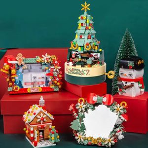New Christmas Tree Decoration Photo Frame Mirror Pen Holder Gingerbread House Snowman Building Blocks Jigsaw Puzzles Gift Set