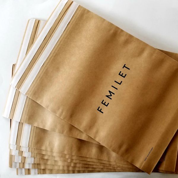 Custom Paper Mailers Kraft Envelope Mailing Bags with Peel and Seal Flap