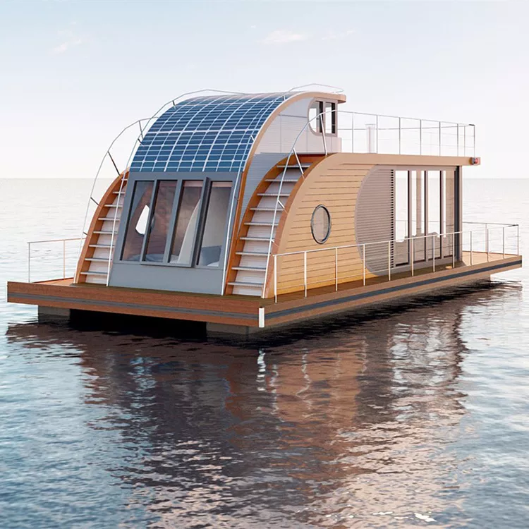 Jumeirah Industry LLC Chinese Style Luxury Aluminum Pontoon Houseboat Floating Platform Water Party House Pontoon Boat