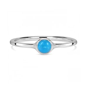 925 Sterling Silver Turquoise Gemstone Ring Wedding Engagement Gift Artificial Tourmaline Pearl Diamond Jewelry Women Parties