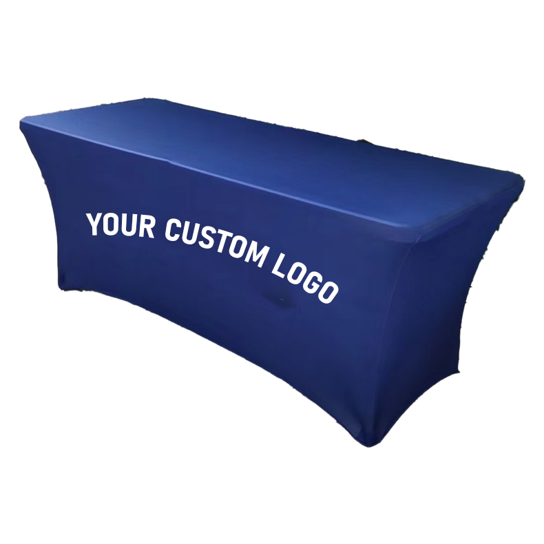 Shanghai UTE Advertising Print Co., Ltd. High Quality Stretch Table Cloth With Custom Logo Printing For Advertising,wholesale Trade Show Conference Table Cloth