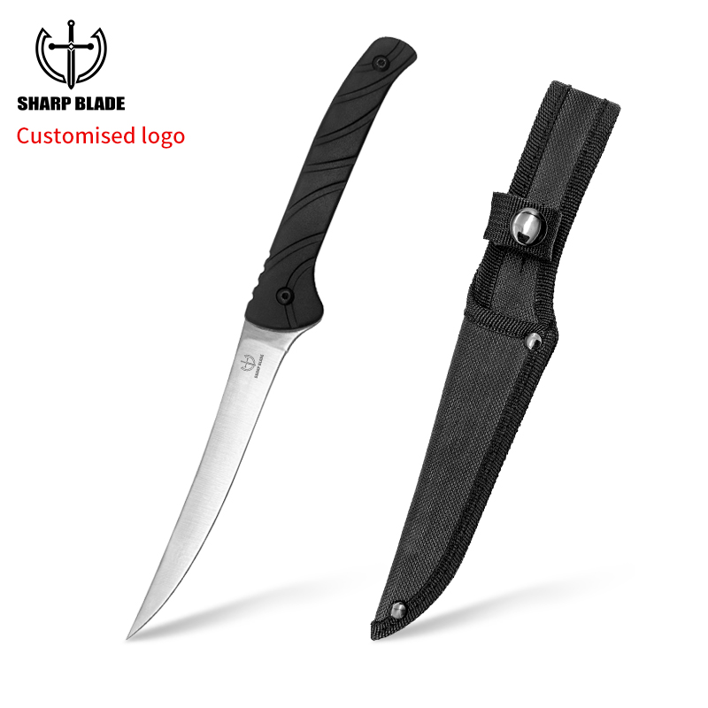 Manufacturer Hiking fillet knife plastic handle fishing knife stainless steel Blade Customized Logo Fillet  knife