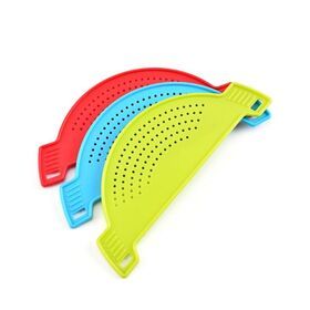Kitchen Food Strainer for Spaghetti, Pasta, Ground Beef Grease, Colander & Sieve Snaps on Bowls, Pots and Pans