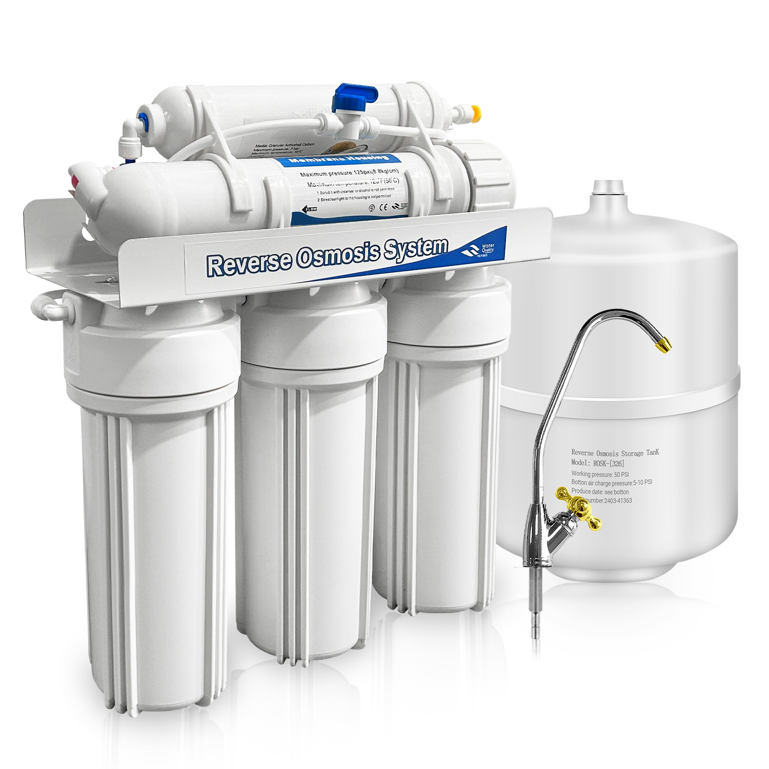 Water filter 5stage portable domestic drinking water purifier for home reverse osmosis water