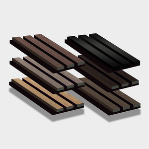 High Density MDF Wall Sound Slat wall panels Wooden Decorate black wood Acoustic Panels natural oak acoustic slat wood board