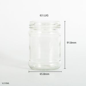 Berlin Packaging BPCS065 Wholesale Bulk Packaging Supplier Food Jars Glass Jar Regular Mouth Clear Glass Jars