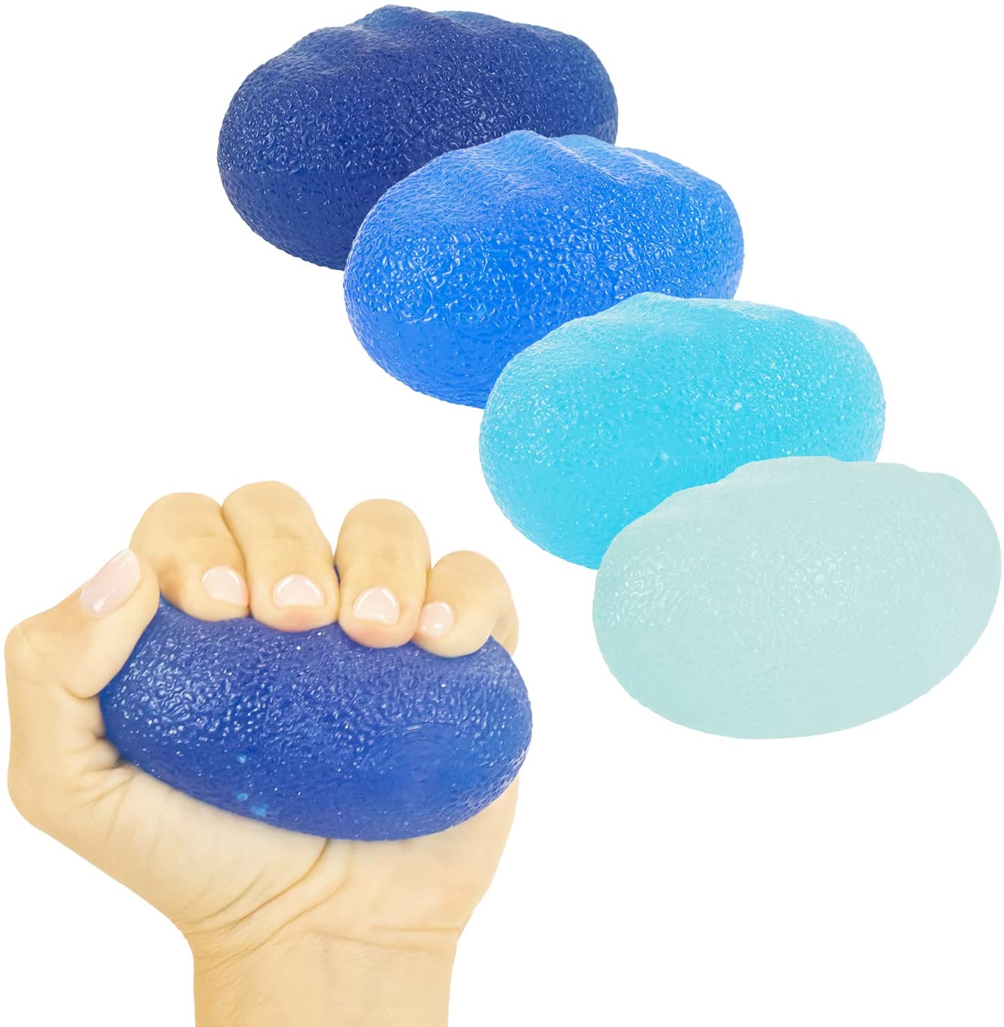 Hand Exercise Eggs Sensory Squishy Ball for Stress Relief and Grip Strengthening Therapy Wrist Strength Trainer Equipment