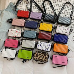 Fashion Mini Luggage Suitcase Mobile Phone Bag Wide Shoulder Strap Small Square Crossbody Bag Designer Box Handbag