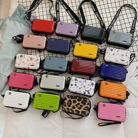 Fashion Mini Luggage Suitcase Mobile Phone Bag Wide Shoulder Strap Small Square Crossbody Bag Designer Box Handbag