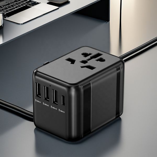 Universal Type-C Travel Power Adapter International Worldwide Plug Adaptor Socket for Mobile Phone Travel Charger