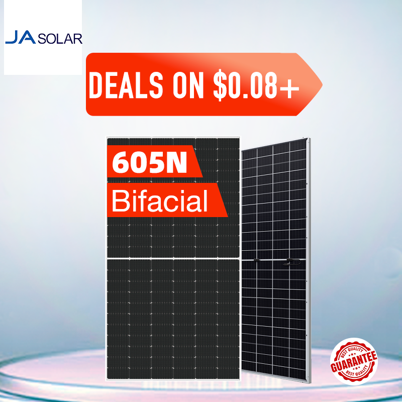 JA solar Deepblue 4.0 LB 210mm N-type Bifacial double glass solar panel 600W 605W 610W 590W 585W PV system Module