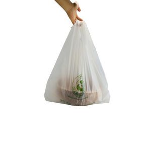 Factory Wholesale EN13432 Biodegradable Compostable Carry Bags W Style Eco Handle Shopping Bag