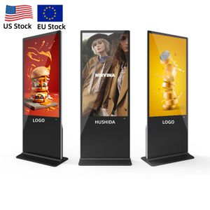 LCD Digital Signage 43 55 65 Smart Kiosk Vertical Advertising Player Vertical Digital Signage Totem Floor Standing Touch Screen