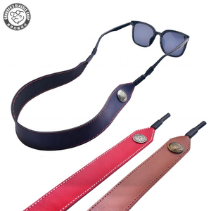 Wholesale Eyewear Strap Neck Eyeglass Retainer Mens Women Personalized Monogram Black Leather Sunglass Strap Lanyard for Glasses