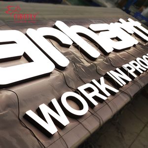 Custom Commercial Frontlit Advertising Outdoor Light Store Front Letter Logo Business 3D Shop Illuminated Led Sign