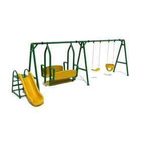 Children Outdoor and Indoor Swings with Slide Set