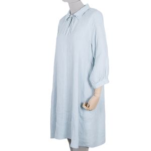 XingNuo Factory Custom Wholesale Lady Casual Elegant Digital Printing Garment Dyed Cotton Linen Shirt Dress for Women