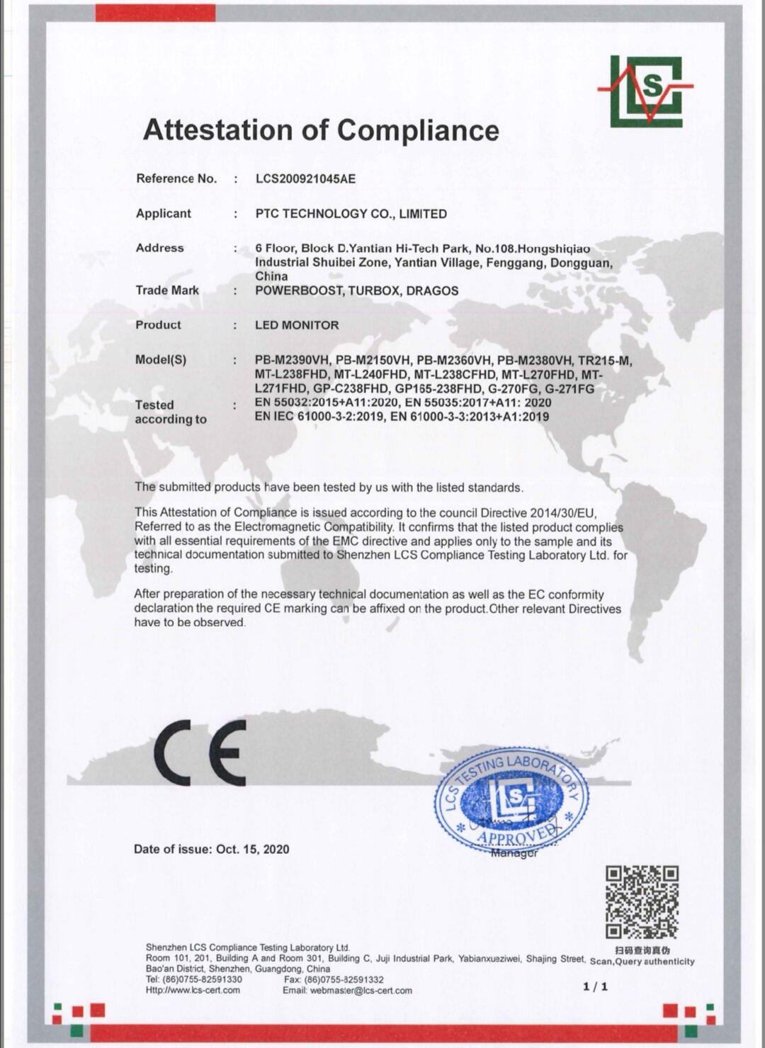 Dongguan PTC Technology Co., Limited LED Monitors