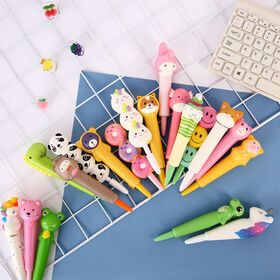 Wholesale Creative cute stress reliever soft and slow rebound decompression pen cartoon gel pen student stationery