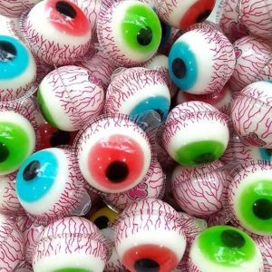 Halloween Holiday Candy Manufacturers Bulk Halal Soft Sweets Eyeball Jelly Gummy Candy
