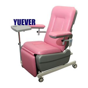 Yuever Medical Cheap Simple Steel Manual Phlebotomy Dialysis Chair with Adjustable Armrests