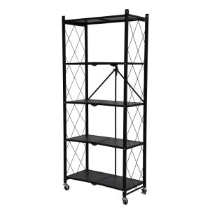 Trolley Metal Wire Basket Storage Stand Cart with Wheel