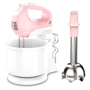 Small Home Appliance Electric Food Mixer Handheld Blender Food Processor Egg Mixer with Beater and Hooks Juicer Blender Stainless Steel Hand Mixer