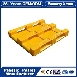 1200X1000mm High Quality Three Runners Heavy Duty Storage Hygiene Closed Deck Food Grade Plastic Pallet for Medicine Industry