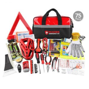 Best Customized Winter Car Pink Roadside Emergency Car Survival Safety Fire Prepareness Kit List Vehicle Road Rescue Tools Bag