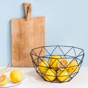 Home Kitchen Storage Food Container Bread Basket Metal Fruit Bowl Wire Fruit Basket