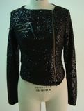 Ladies Sequin Jacket With Zipper(16017556)