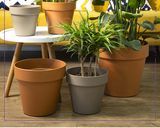 Wholesale Round Shape Ceramic Effect Planter Classic Plastic Flower